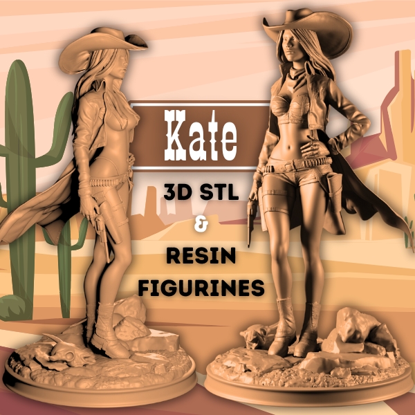 Kate - The Desesperado - Pre-supported STL - 170mm & 32mm (SFW & NSFW)